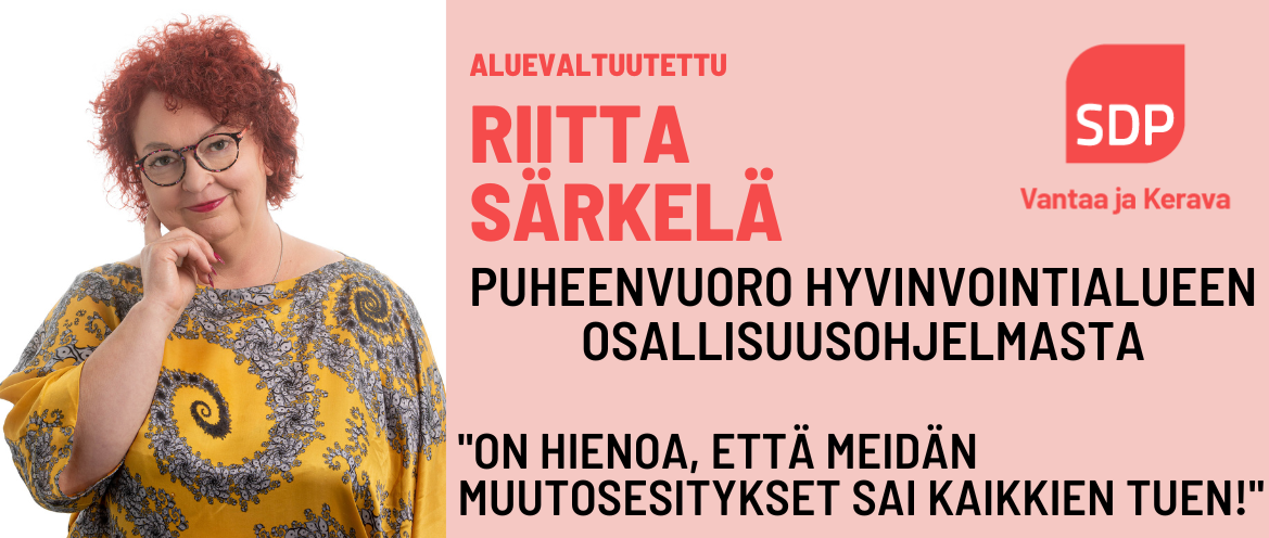 Riitta Särkelä: Tavoitteellista järjestöyhteistyötä!