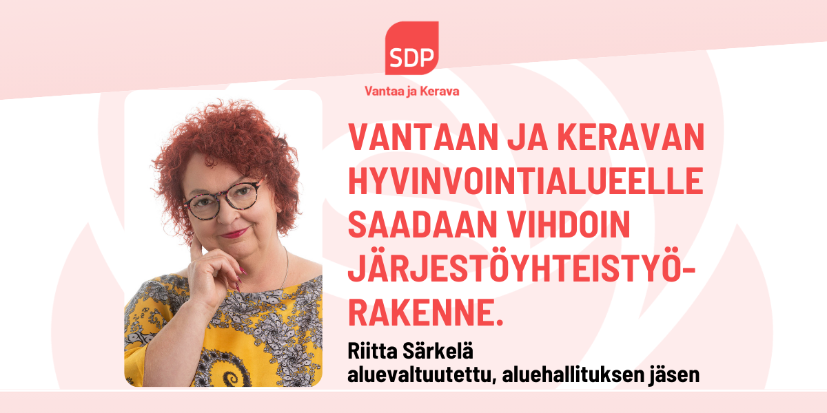 Riitta Särkelä: Järjestöyhteistyörakenne tulisi olla aluehallituksen alaisuudessa!