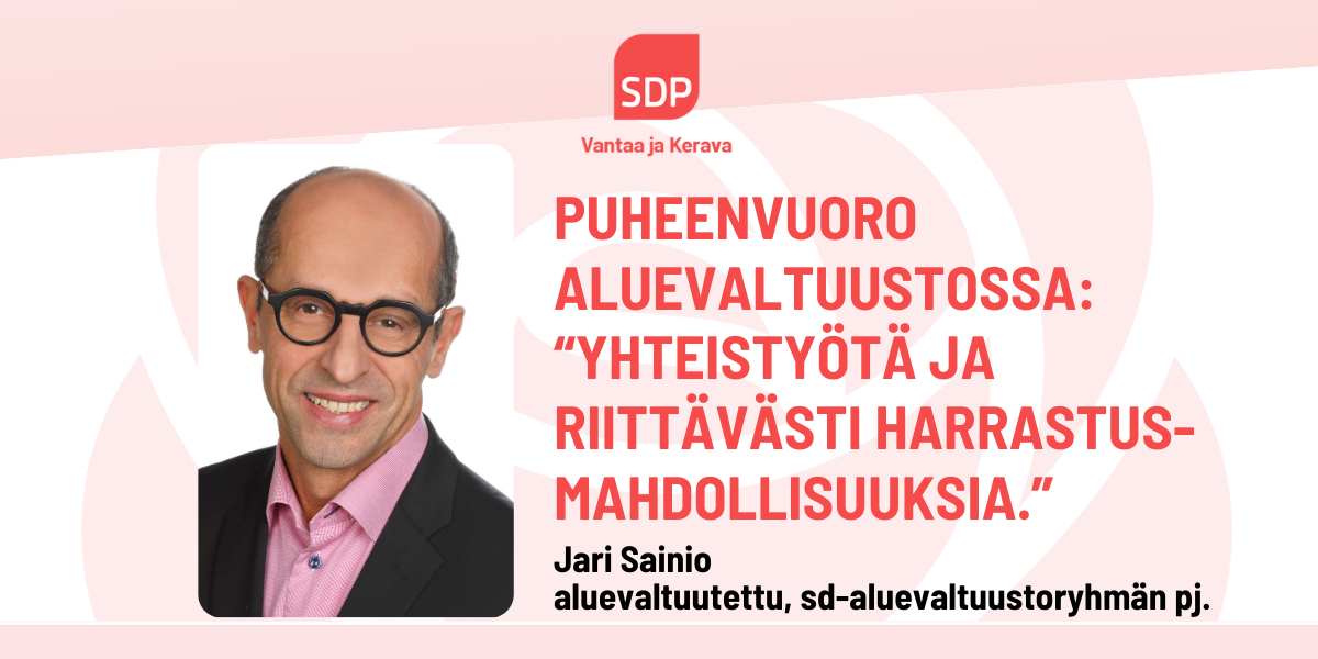 Jari Sainio: Harrastusmahdollisuudet ennaltaehkäisevät nuorison väkivaltaa!