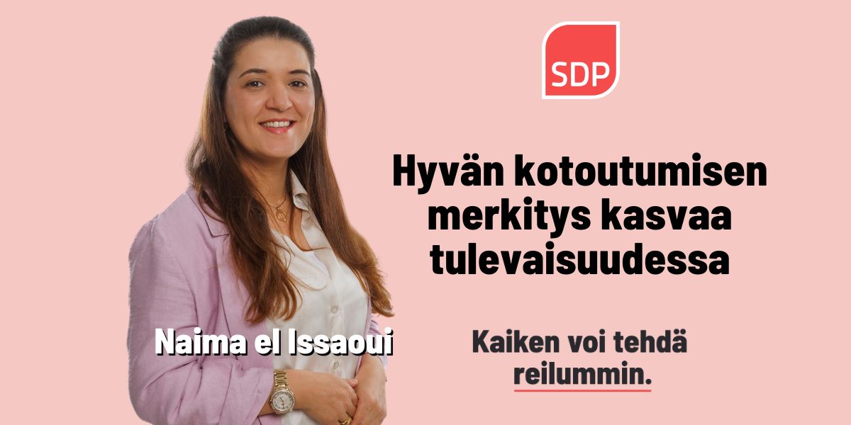 Naima el Issaoui: Hyvän kotoutumisen merkitys kasvaa tulevaisuudessa