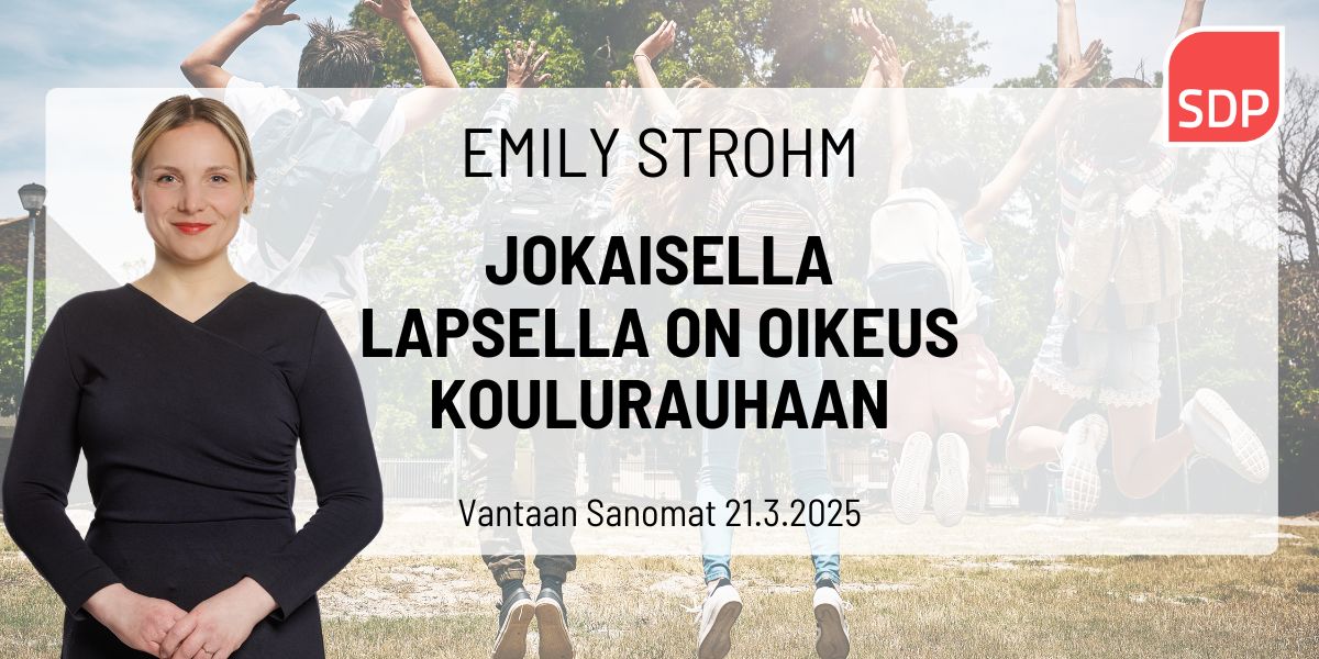 Jokaisella lapsella on oikeus koulurauhaan