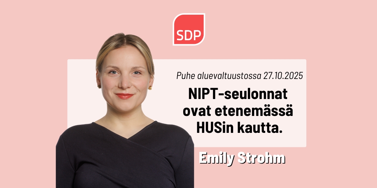 Emily Strohm: Ajantasaiset seulonnat kaikille – NIPT HUS-alueen palveluksi