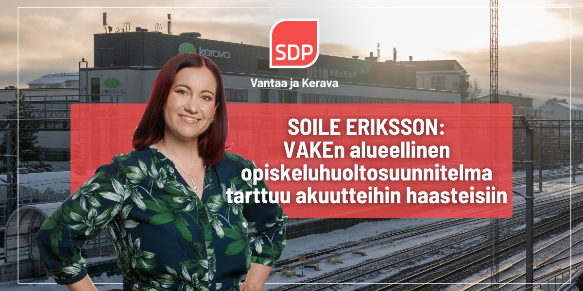 Soile Eriksson: Yhteistyöllä tukea nuorten hyvinvointiin ja koulunkäyntiin